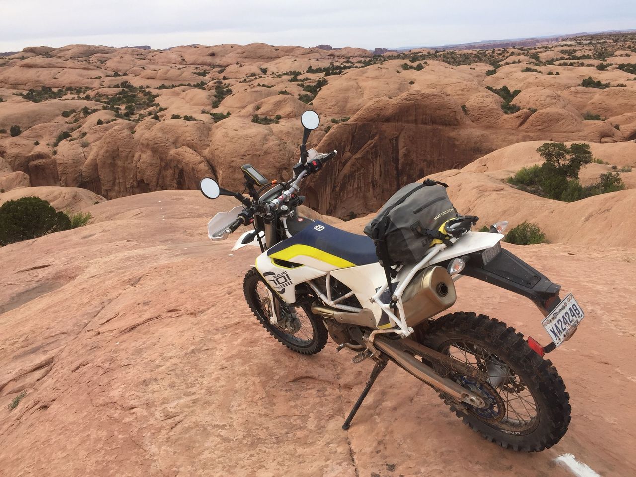 On Slick Rock trail, stick to the dotted line and all is fine