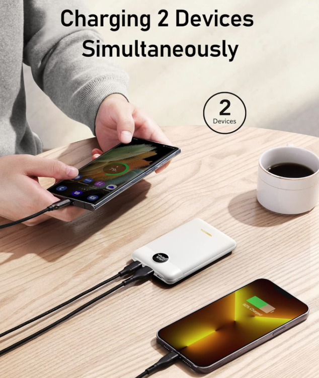 VEEKTOMX Mini Power Bank 10000mAh, with LED Display