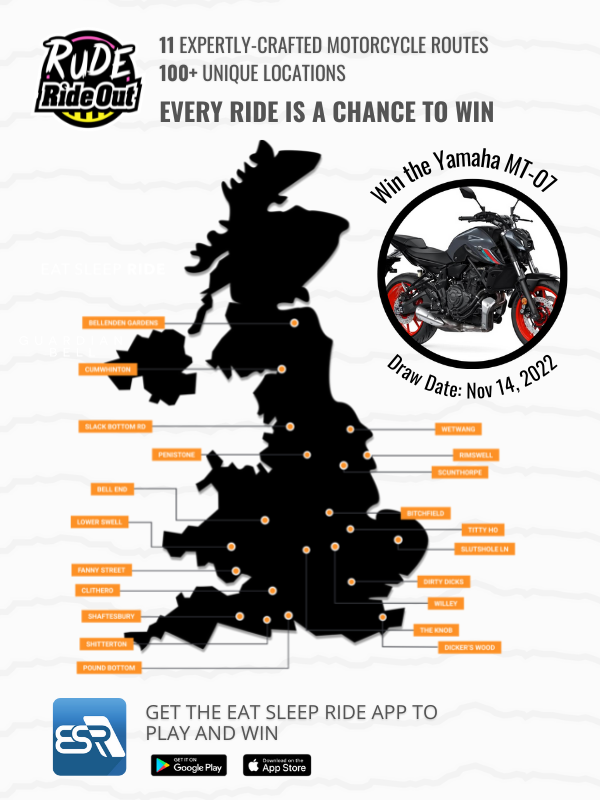 The Rude Ride Out has over 100 unique locations across the UK.