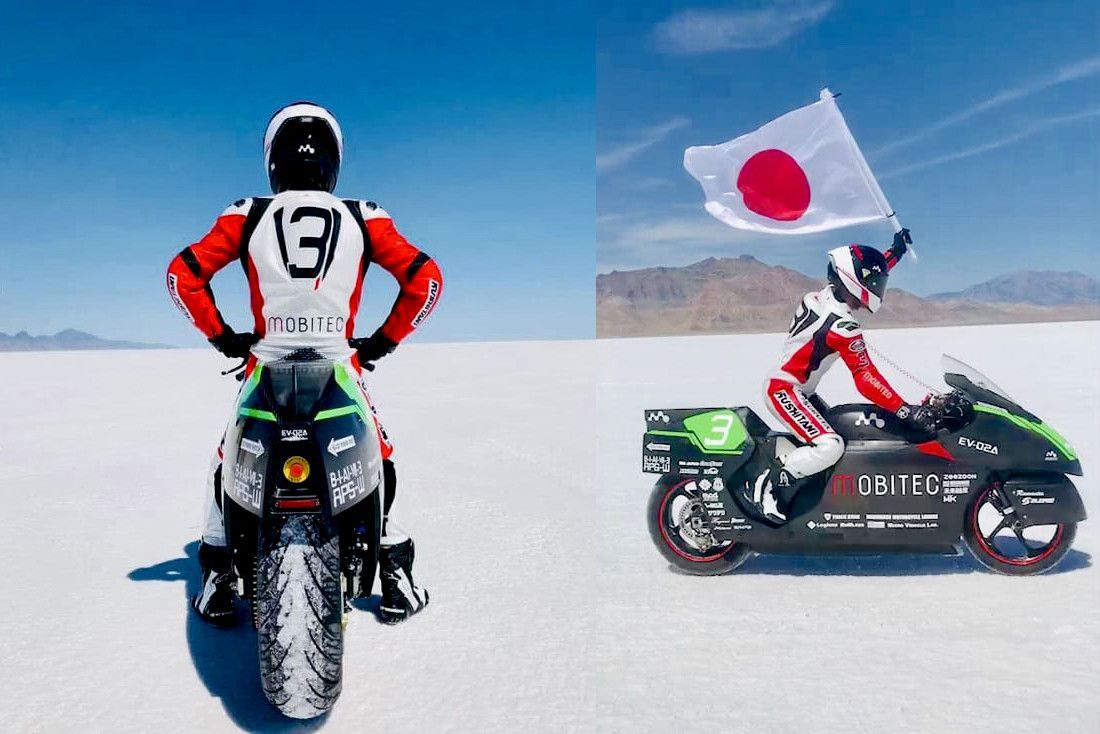 Mobitec take 2019 FIM electric motorcycle land speed record clocking in at 204 mph